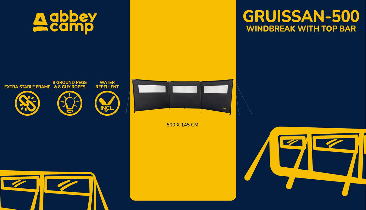 Vindskjerm med toppstang GRUISSAN-500