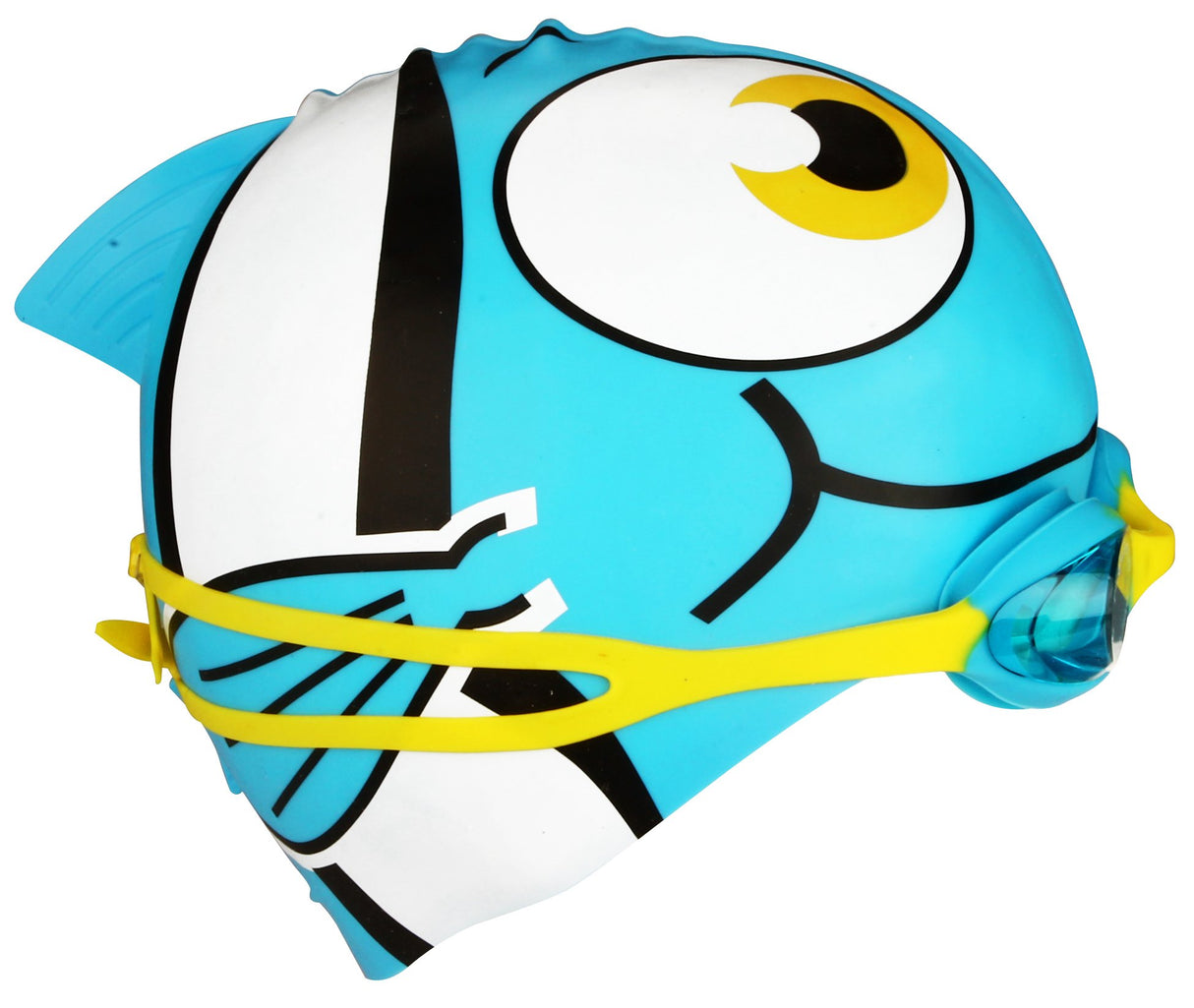 Swimming Cap Fish with Swimming Goggles Junior