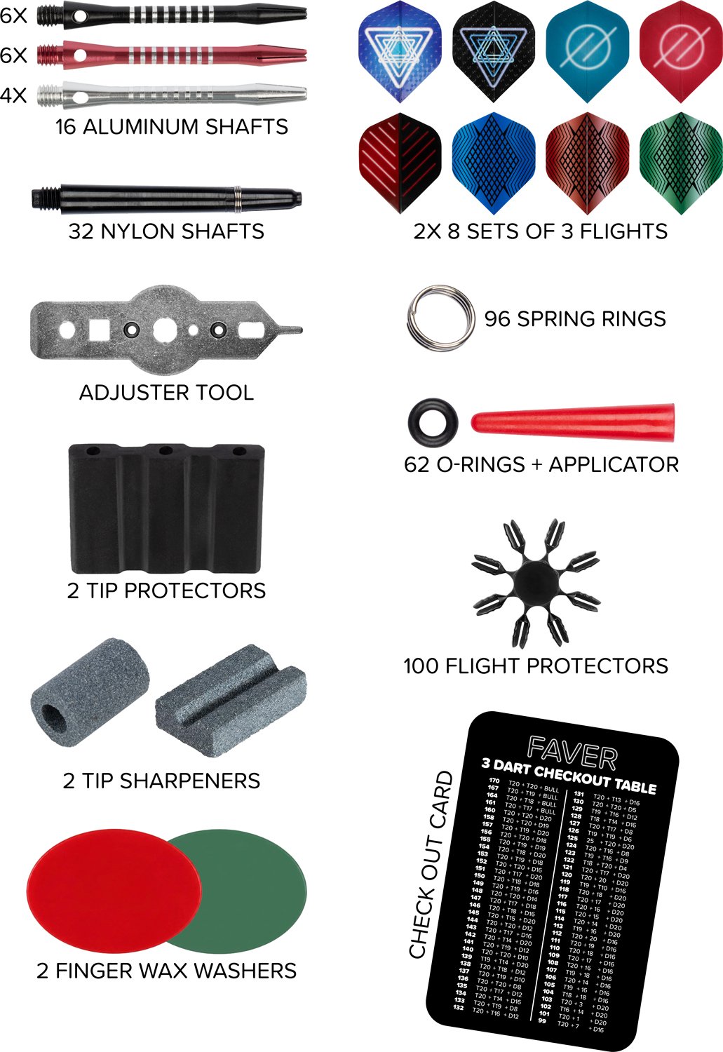 Dart Accessory Set 363 Pieces