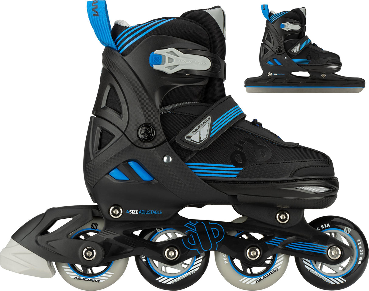 Speed Ice/Inline Kombinasjon Justerbar Blå Blaze