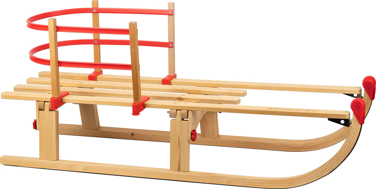 Ryggstøtte for sammenleggbar kjelke