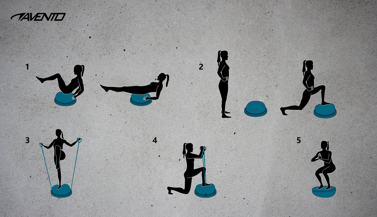 Balansetrener + 2 motstandsbånd Ø 58 cm