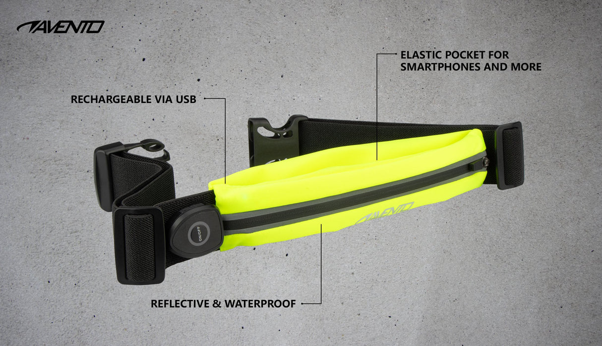 Sportsbelte med Lomme + Oppladbar LED-strip