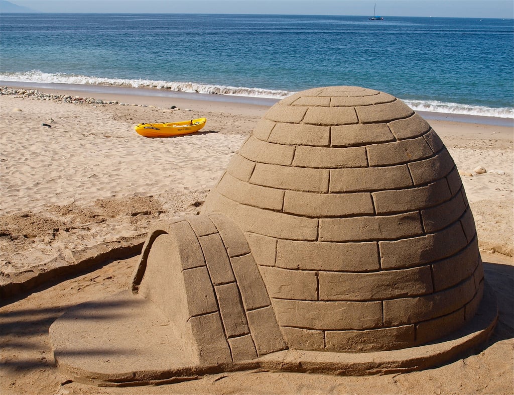 Sandkake-/Snøigloform