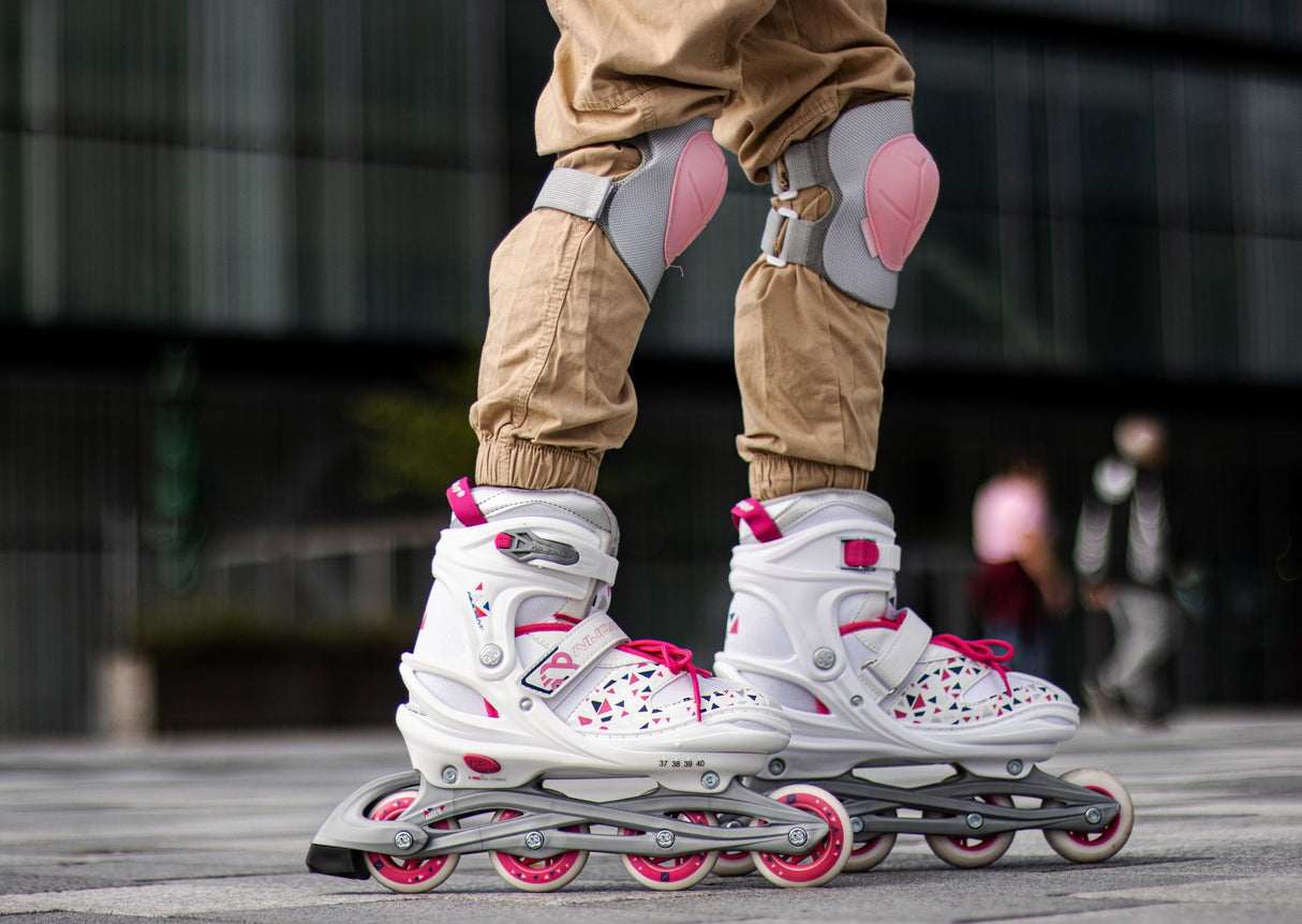 Inline Skøyter Justerbare Hvit Wedge