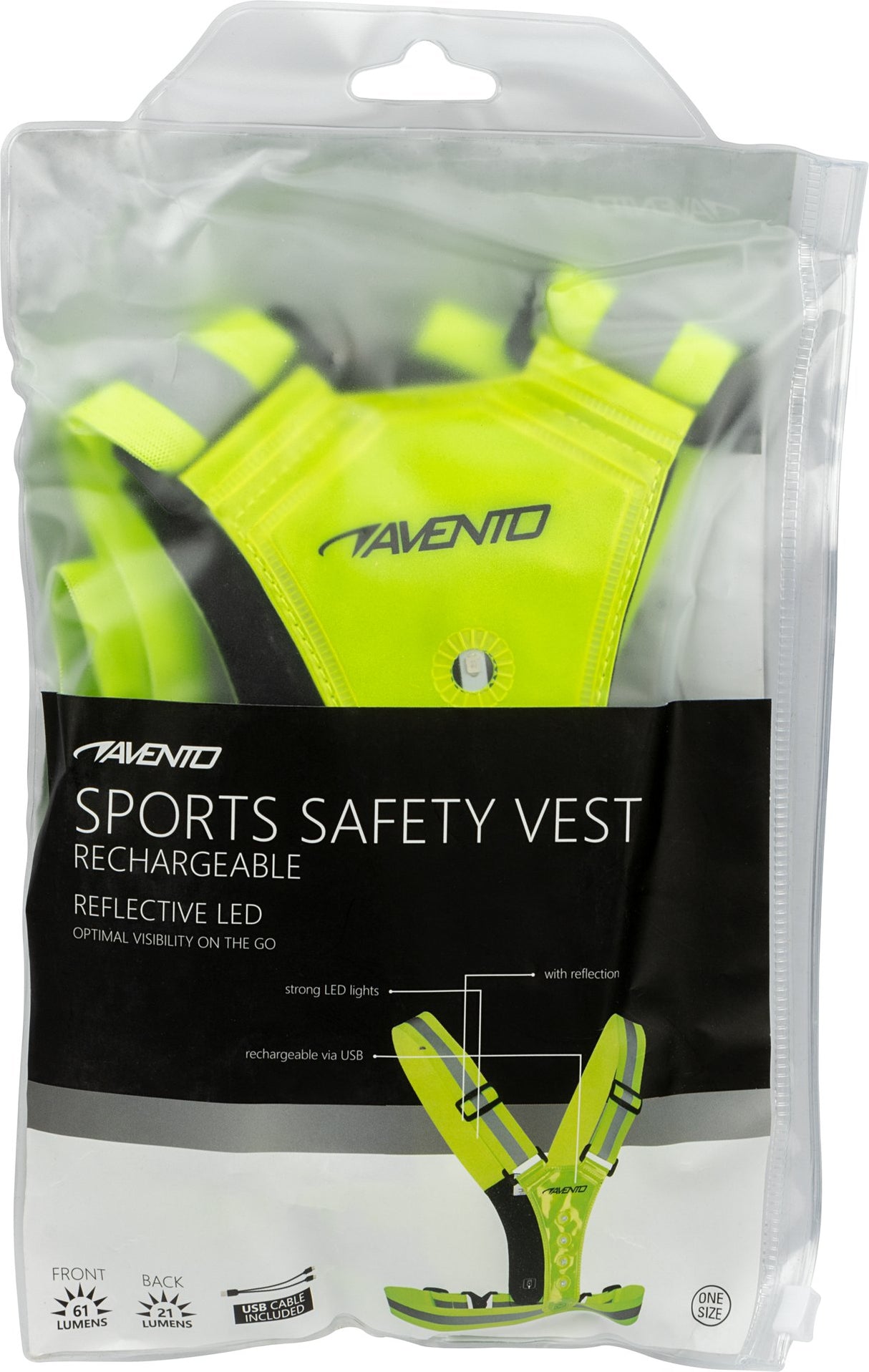 Sports Sikkerhetsvest LED Oppladbar