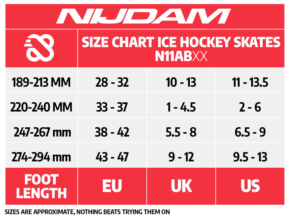 Ice Hockey Skates Adjustable Semi-Softboot - Rush Raider