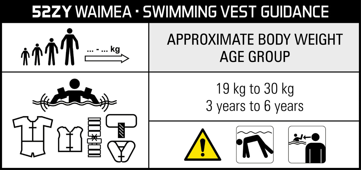 Svømmevest 3-6 år 19-30 kg