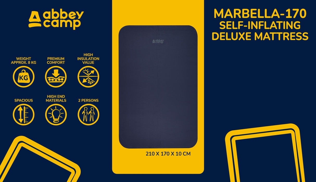 Selvoppblåsbar Madrass Deluxe Komfort 2P EW Marbella-170