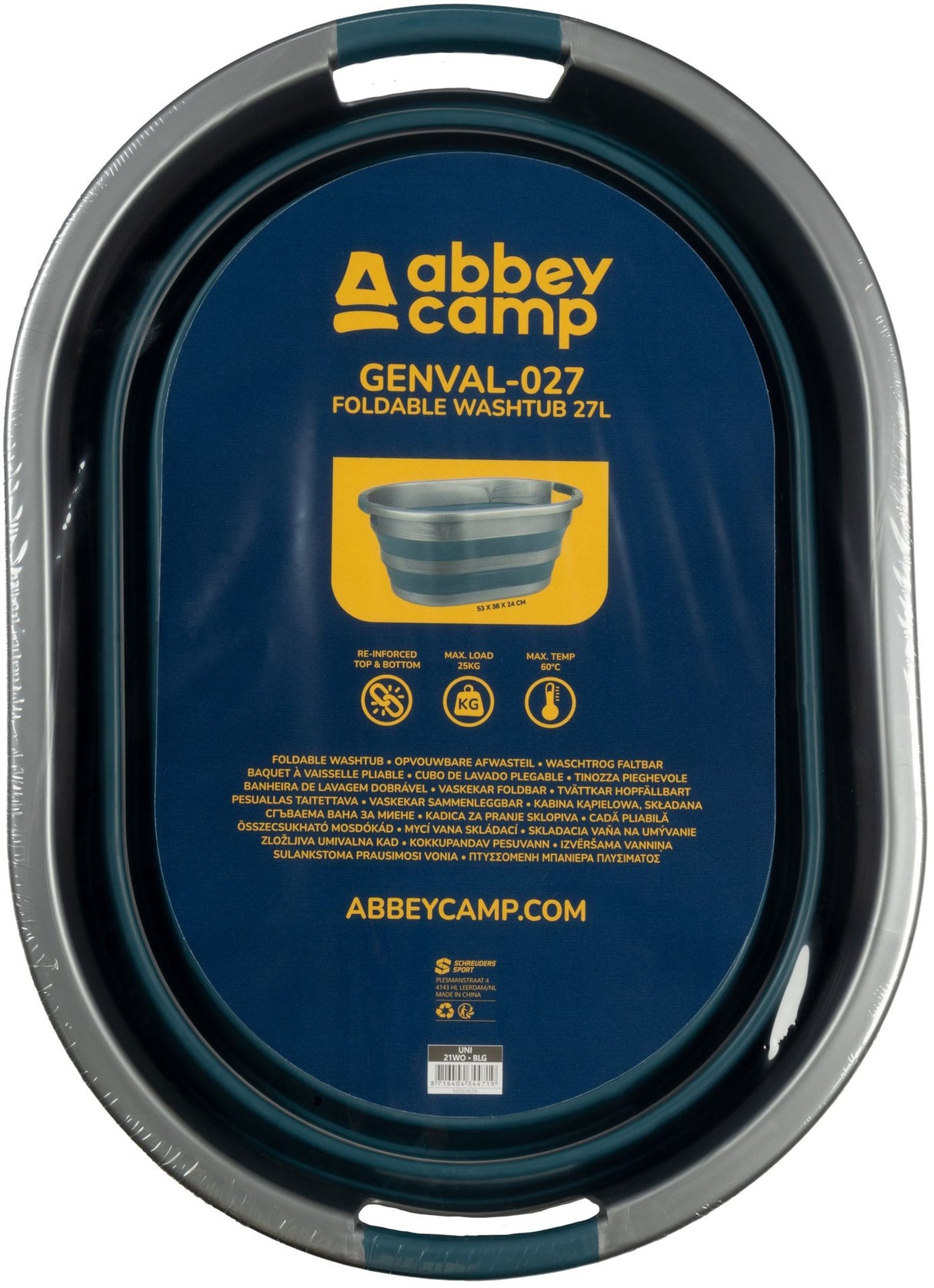 Vaskebøtte sammenleggbar GENVAL-027