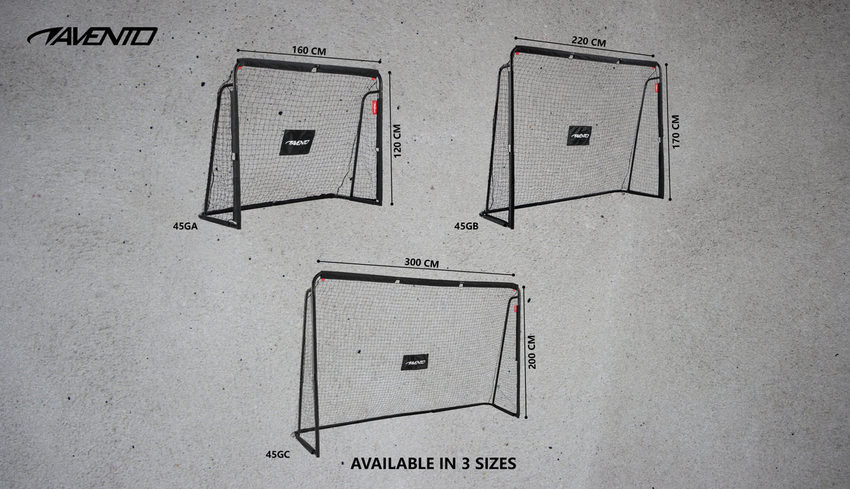 Fotballmål Stål m/ Målskive 220 x 170 x 76 cm