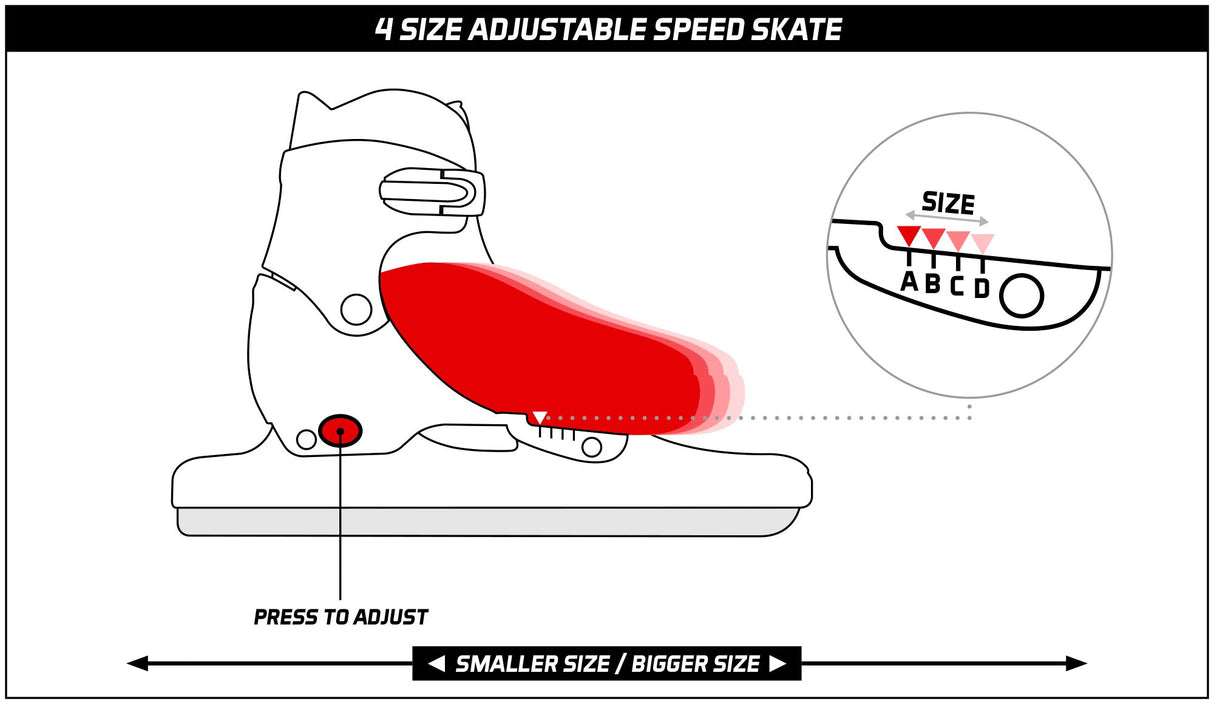 Løpskøyte Junior Justerbar Blacky