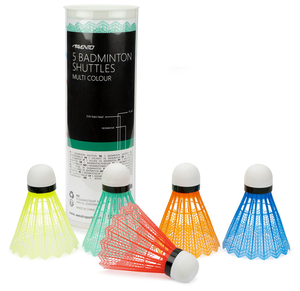 5 Badmintonballer i 5 farger