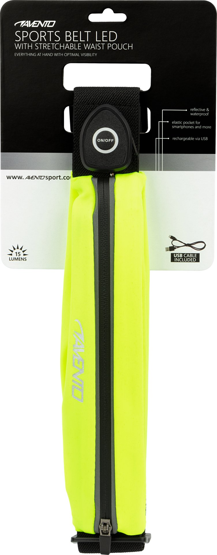 Sportsbelte med Lomme + Oppladbar LED-strip