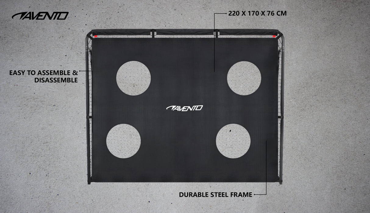 Fotballmål Stål m/ Målskive 220 x 170 x 76 cm