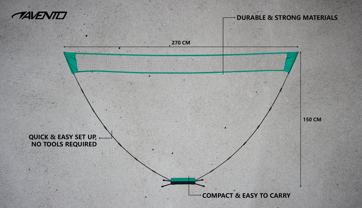 Badmintonnet in a Box 270 cm Ready