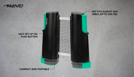 Bordtennisnett uttrekkbart