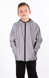 Refleksjakke med Hette Junior Full Refleks