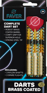 Pil med messingbelegg