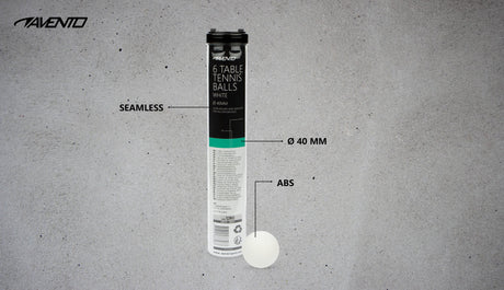 6 bordtennisballer ABS hvit