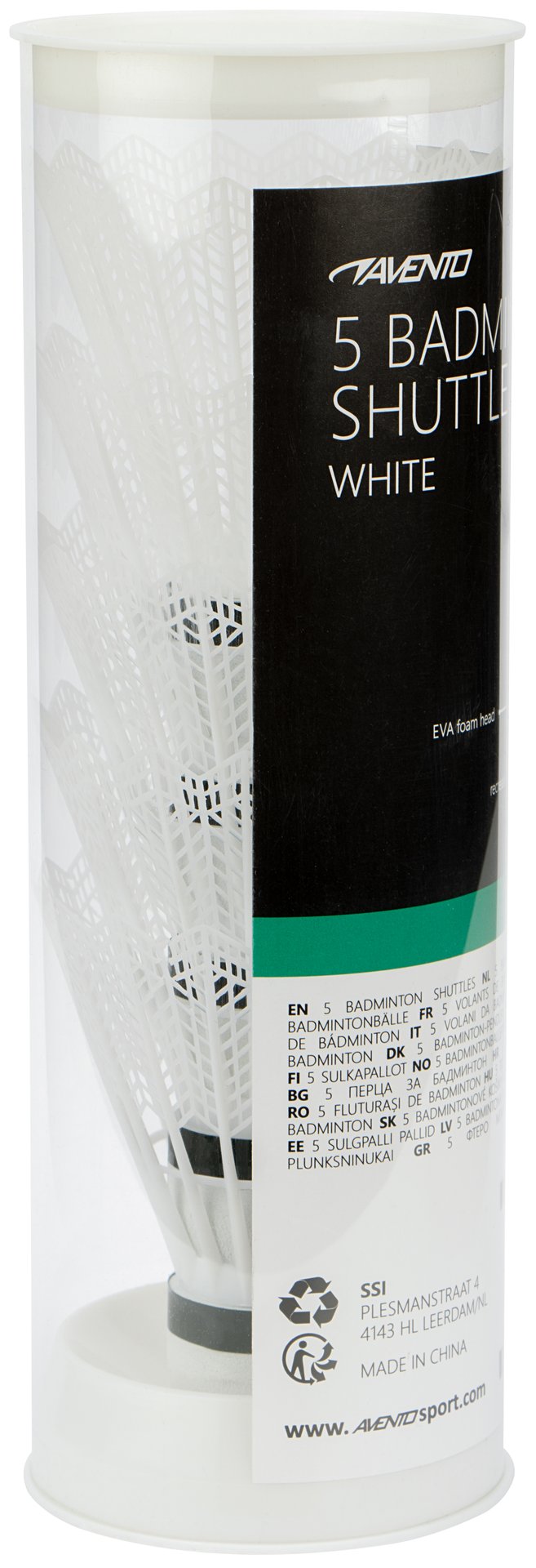 5 badmintonfjærballer hvite