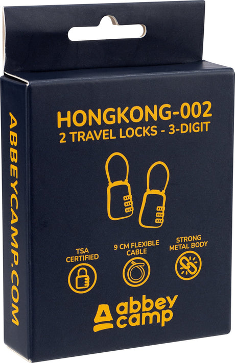 3-sifret reiselås - Sett med 2 HONGKONG-002