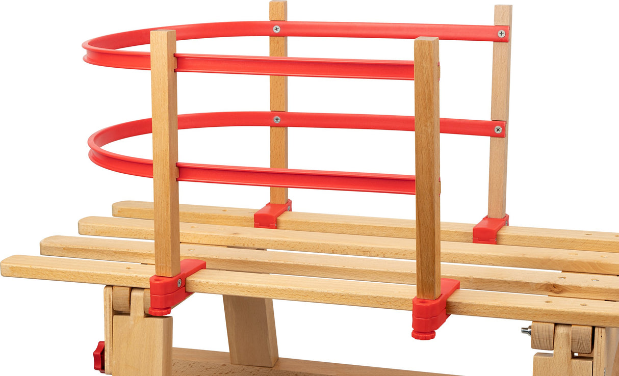 Ryggstøtte for sammenleggbar kjelke