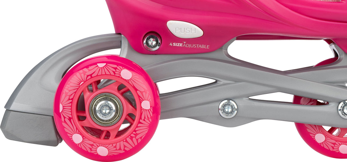3-i-1 justerbare inline-skøyter Floral Switch