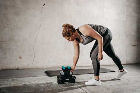 3 par håndvekter + stativ Bone