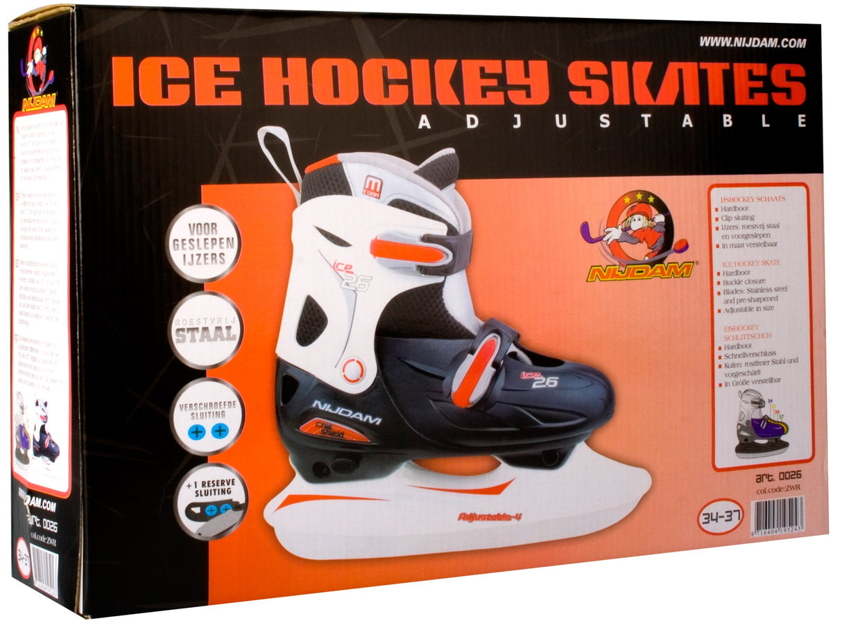 Ishockey Skøyte Hardboot Justerbar Ice Invader