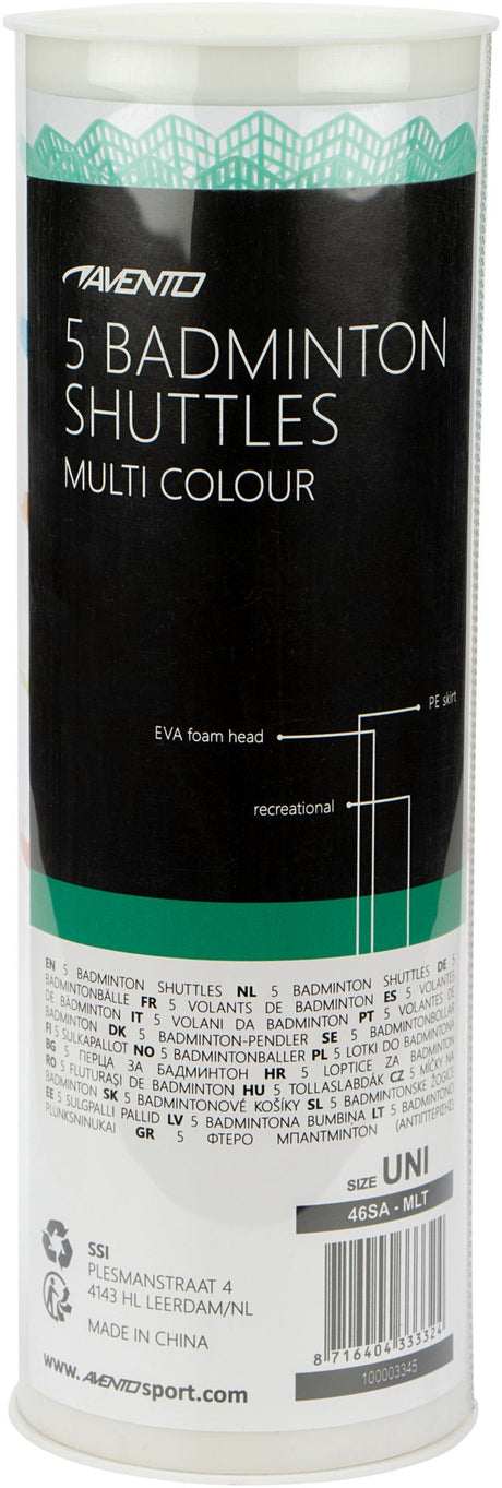 5 Badmintonballer i 5 farger