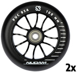Stunt Scooter Wheel Set - 100x24 mm - 2pcs Spoked Alu