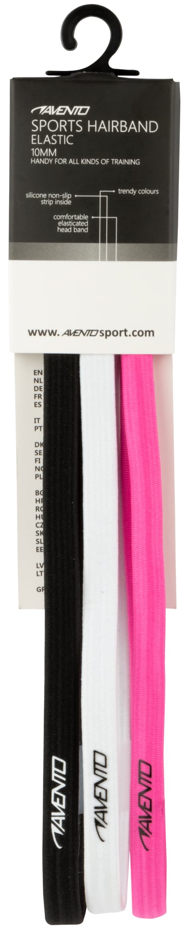 Sports Hårbånd Elastisk 3 Stk Rosa