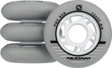 Inline Skøytehjulsett - 72x24 mm - 4 stk - Sølv