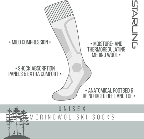 Skistrømper Merinoull 2-Pack UNI