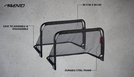 Fotballmål Stål Sett med 2 90x60x60