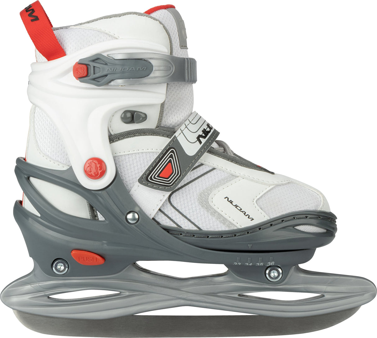Ice Hockey Skates Semi-softboot Adjustable - Blanc Spot