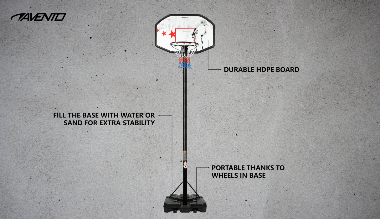 Bærbar og justerbar basketballstativ Raskt angrep