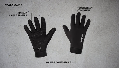 Football Gloves with Touchscreen Tip Black