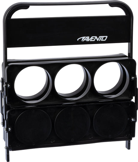 Sammenleggbart bærestativ for 6 flasker