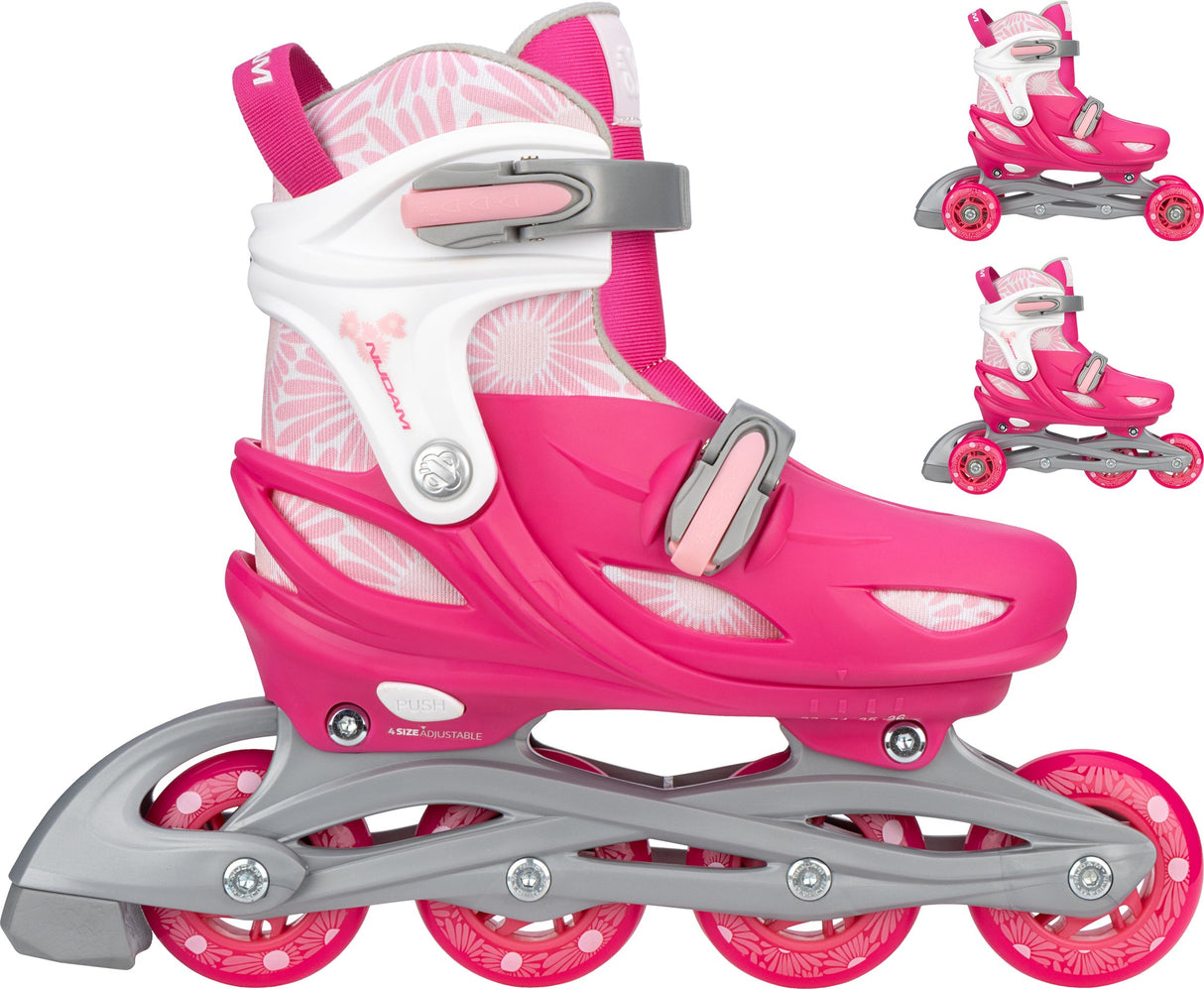 3-i-1 justerbare inline-skøyter Floral Switch