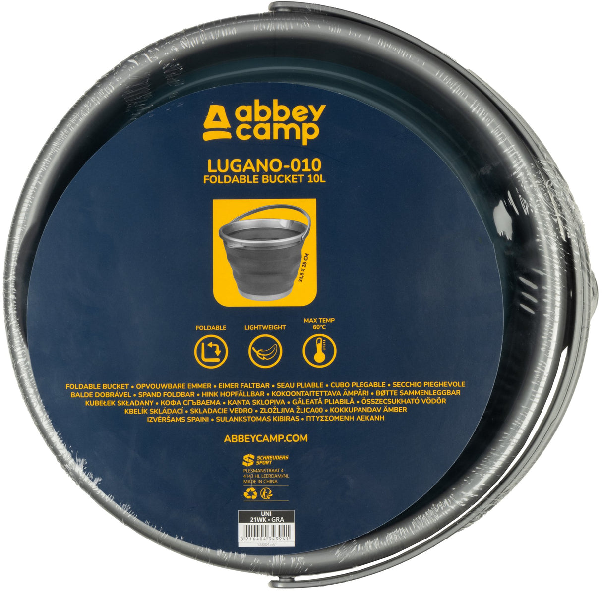 Bøtte Sammenleggbar 10 Liter LUGANO-010