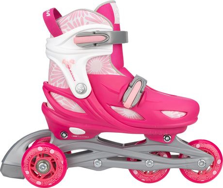 3-in-1 Inline Skates Adjustable Floral Switch