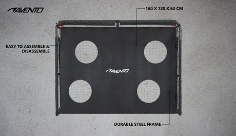 Fotballmål Stål m/ Målskive 160 x 120 x 60