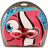 Swimming Cap Fish with Swimming Goggles Junior
