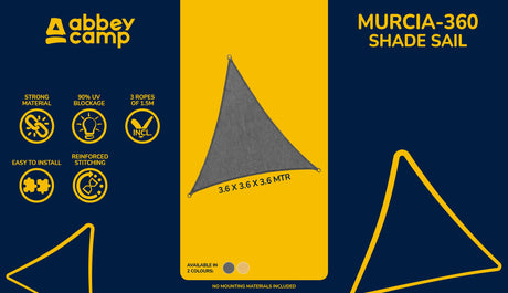 Shade sail HDPE 3.6 x 3.6 x 3.6 m MURCIA-360