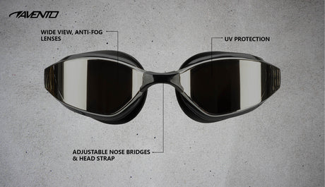 Svømmebriller Pro Buet Vidt Synsfelt