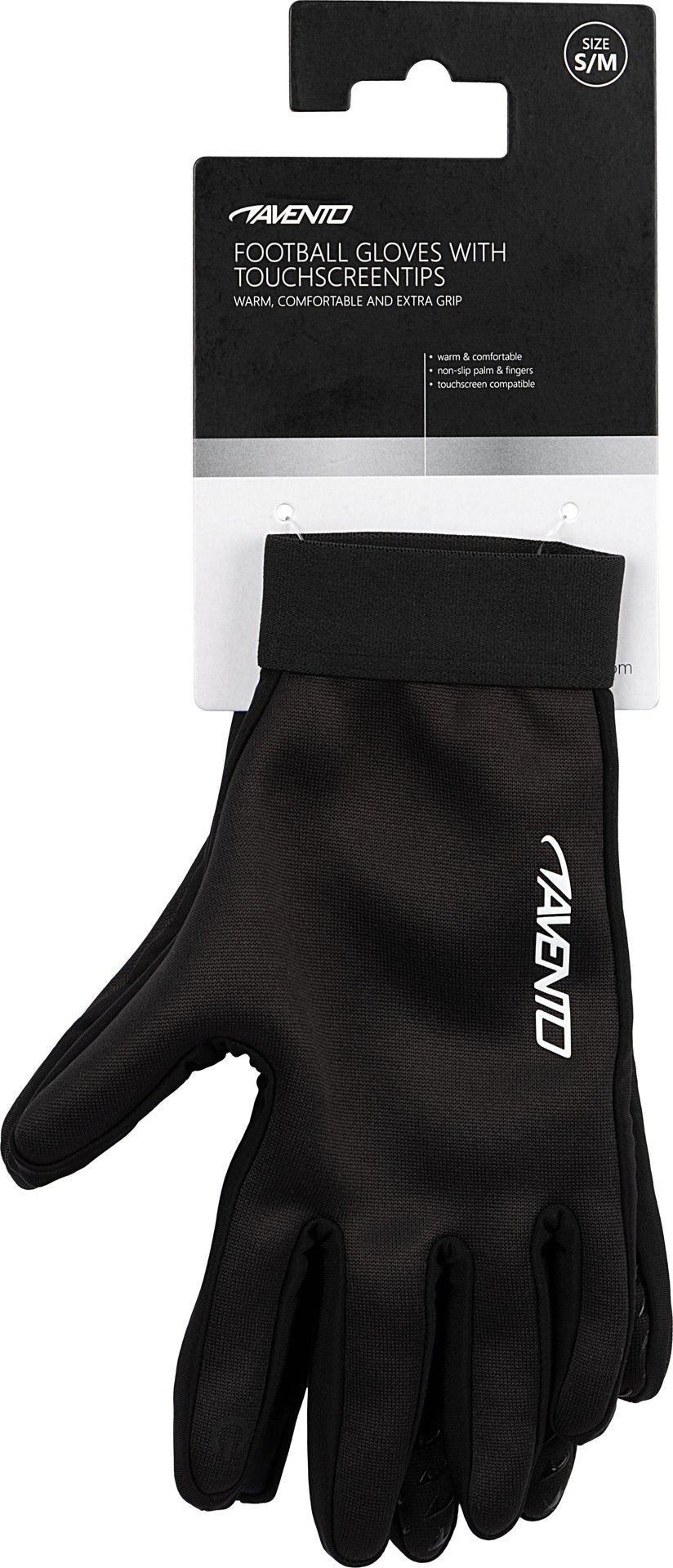 Football Gloves with Touchscreen Tip Black