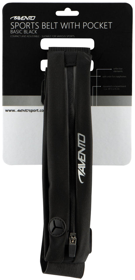 Sportsbelte med lomme Grunnleggende svart