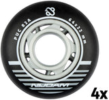 Inline Skøytehjulsett - 64x24 mm - 4 stk - Svart